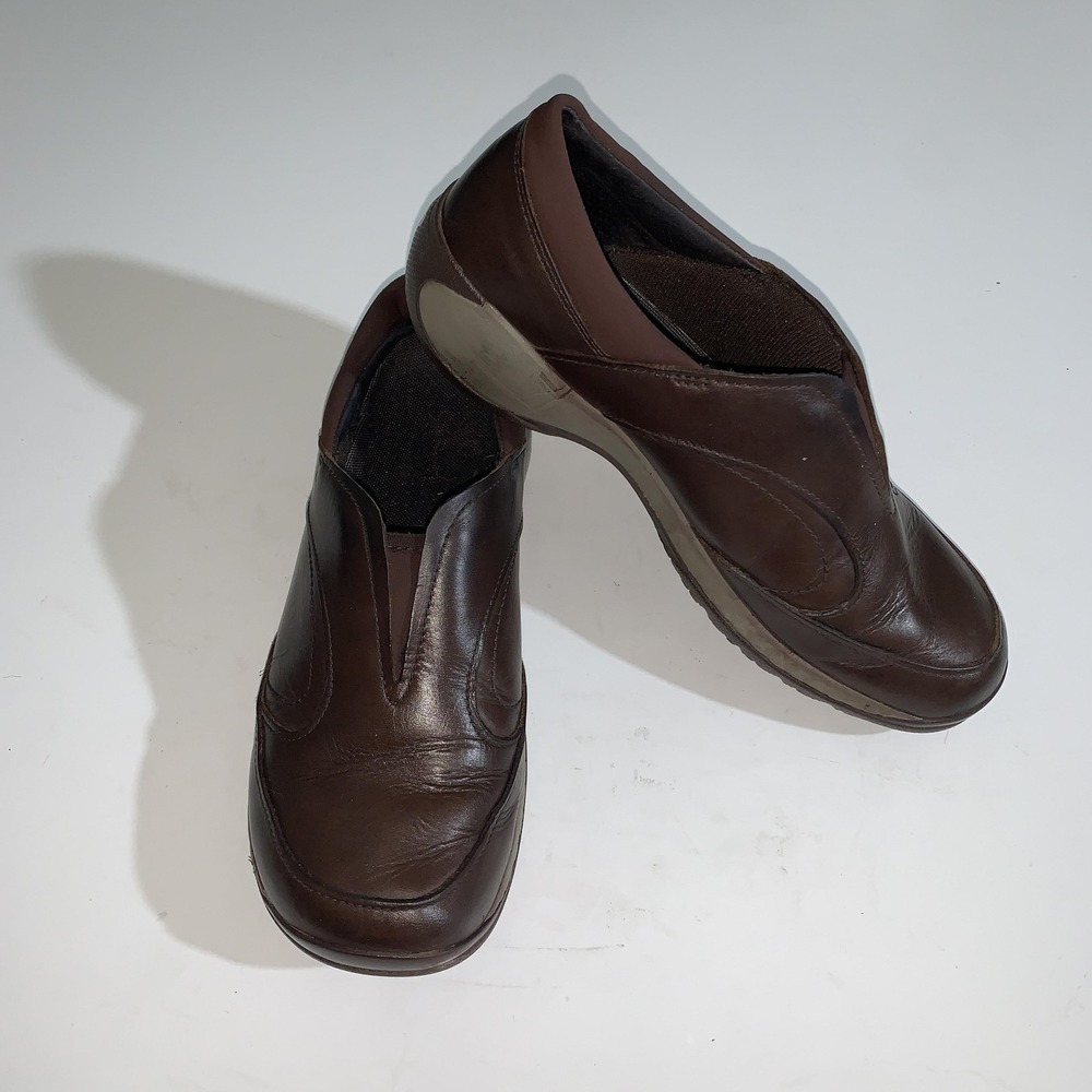 Merrell Shoes Womens Size 8.5 Brown Leather Slip On Comfort Casual J45796